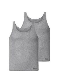 Unterhemd Jan Vanderstorm "2er Pack Unterhemd SOINI", Herren, Gr. 8XL, 2 Stk., weit, grau (grau melange), Obermaterial: 100% Baumwolle CO., Unterhemden Unterhemd, Aus reiner Baumwolle