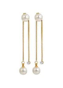 Adelia&acute;s Paar Ohrh&auml;nger ADELIA ́S "Damen Ohrringe &ndash; Ohrstecker aus Edelstahl mit Perle", Damen, Gr. Damen, Edelstahl, gold, Ohrringe, Ideal als Geschenk &ndash; dezent und elegant