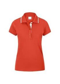 Madeleine Mode Kurzarmshirt MADELEINE "Poloshirt Klassisches Poloshirt", Damen, Gr. 48, orange (blutorange), Obermaterial: 97% Baumwolle CO. 3% Elasthan EL., Modern, normal, Shirts