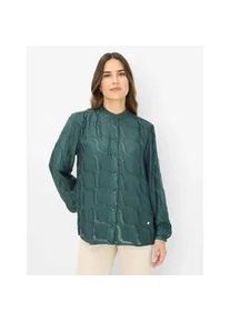 Klassische Bluse Brax "Style VIVI", Damen, Gr. 48, dunkelgr&uuml;n, Web, 86% Viskose, 14% Polyamid, Blusen