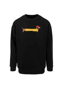 Rundhalspullover Merchcode "Merchcode Christmas Dog Crewneck", Herren, Gr. S, schwarz, 65% Baumwolle, 35% Polyester, mehrfarbig, oversize, ohne Ausschnitt, Pullover Rundhalspullover