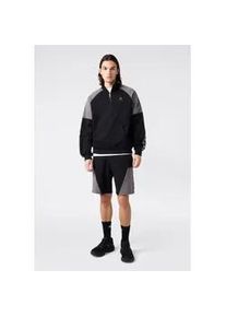 Sweatshorts Champion "Sports-inspired Interlock Shorts with Tape detailing", Herren, Gr. M, N-Gr, nbk, dgg, Obermaterial: 82% Baumwolle, 18% Polyester, Hosen Sweatshorts