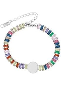 Adelia&acute;s Armband ADELIA ́S "Damen Armband aus Edelstahl mit Zirkonia 18 cm", silber, Armb&auml;nder, Damen, 18cm, Edelstahl, Armband, Ein Geschenk, das Freude macht
