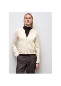 Cardigan Street One, Damen, Gr. 40, soft beige, Stoff, 46% Modal, 46% Polyester, 8% Elasthan, unifarben, normal normal, Rundhals, elastischer Bund, Strickjacken, im Silk Look