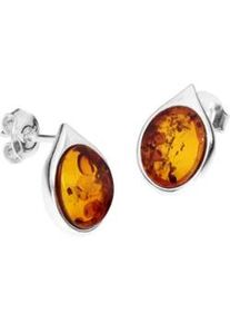 Paar Ohrstecker OSTSEE-SCHMUCK "- Canissa - Silber 925/000 - Bernstein" Gr. 13, silber (silber 925, silberfarben, wei&szlig;), Ohrringe, Damen, Silber 925 (Sterlingsilber)