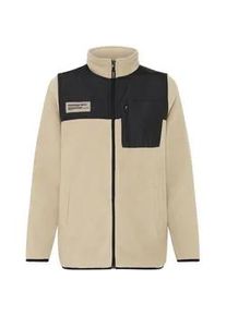 Trainingsjacke oxmo "Trainingsjacke OXNETE FLEECE JACKET", Damen, Gr. M, beige (dune), Obermaterial: 100% Polyester PES., Jacken Trainingsjacke