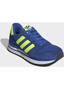 Sneaker Adidas ORIGINALS "ZX 500 RS", Herren, Gr. 42, blau, solar gelb, royal blau, Leder, Textil, Schuhe Sneaker