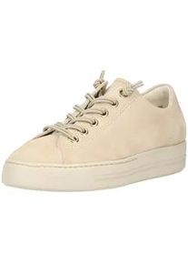 Schn&uuml;rschuh Paul Green "Paul Green Sneaker Leder", Damen, Gr. 38, beige, Leder, Schuhe Schn&uuml;rschuh