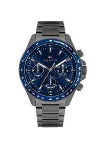Multifunktionsuhr Tommy Hilfiger "CLARK", schwarz, blau, Armbanduhren, Herren, Quarzuhr, Armbanduhr, Herrenuhr, Edelstahlarmband, analog