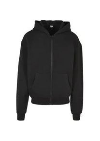 Kapuzenpullover Urban Classics "Urban Classics Herren Ultra Heavy Zip Hoody", Herren, Gr. M, schwarz, 100% Baumwolle, unifarben, oversize, ohne Ausschnitt, Pullover Kapuzenpullover
