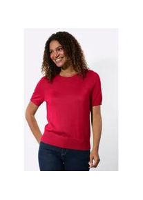 Kurzarmpullover Casual Looks "Kurzarm-Pullover", Damen, Gr. 44, rot, 100% Baumwolle, unifarben, Pullover