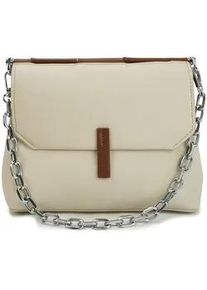 Schultertasche Harpa "KOA", Damen, Gr. B/H/T: 10cm x 17cm x 25cm, ecru, Polyurethan (PU), unifarben, Taschen Schultertasche, mit unterteiltem Hauptfach