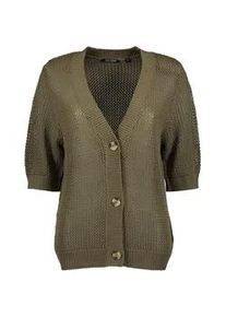 Strickjacke Blue Seven "Blue Seven Strickjacke kurzarm", Damen, Gr. 42, 7750, tee, 50% Polyacryl, 50% Baumwolle, Basic, regular fit, V-Ausschnitt, Strickjacken Strickjacke