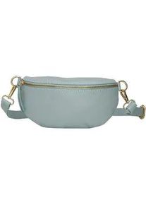 Schultertasche Harpa "Carly", Damen, Gr. B/H/T: 6cm x 15cm x 24cm, hellblau, Leder, unifarben, Taschen Schultertasche, aus echtem Leder