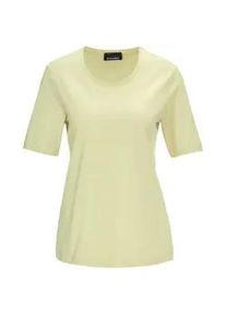 Langarm-Poloshirt GOLDNER "Kurzgr&ouml;&szlig;e Basic Baumwollshirt mit kurzem Arm", Damen, Gr. 20, gelb, Obermaterial: 100% Baumwolle CO., normal, Sonstiges, Shirts, Ohne