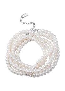 Perlenkette AILORIA "Armband-Halskette Silber/wei&szlig;e Perle MOE", wei&szlig;, Armb&auml;nder, Damen, Perlenkette