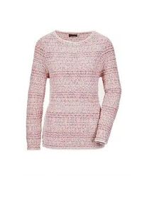Rundhalspullover GOLDNER "Kurzgr&ouml;&szlig;e Langarm Strickpullover multicolor", Damen, Gr. 22, pink (pink, gemustert), Obermaterial: 74% Baumwolle CO. 26% Polyester PES., normal, Rippe, Pullover Rundhalspullover, Multicolor-Strick