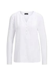 Schlupfbluse GOLDNER "Kurzgr&ouml;&szlig;e Elegante Viskosebluse mit V-Ausschnitt", Damen, Gr. 21, wei&szlig;, Obermaterial: 100% Viskose CV., Modisch, gerade, Tubular, Blusen Schlupfbluse, Knopfleiste
