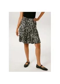 Minirock Aniston CASUAL, Damen, Gr. 42, hellgrau, grau, schwarz, wei&szlig;, Single Jersey, Obermaterial: 95% Viskose, 5% Elasthan, bedruckt, gemustert, figurumspielend kniefrei, R&ouml;cke Minirock, mit extravagantem Animal-Print- jedes Teil ein Unikat- NEUE KOLLEKTION