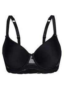 Sassa Mode T-Shirt-BH SASSA "Spacer BH DOTTED MESH", Damen, Gr. 75, Cup D, schwarz, Stoff, Obermaterial: 83% Polyamid PA. 17% Elasthan EL., BHs T-Shirt-BH
