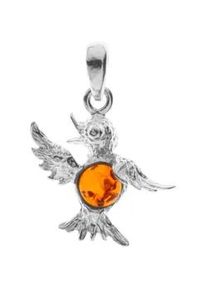 Kettenanh&auml;nger OSTSEE-SCHMUCK "- Kolibri - Silber 925/000 - Bernstein" Gr. 28, silber (silber 925, silberfarben, wei&szlig;), Schmuckanh&auml;nger, Damen, Silber 925 (Sterlingsilber), Kettenanh&auml;nger