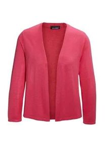 Strickjacke GOLDNER "Wunderbar leichter Strick-Bolero", Damen, Gr. 46, rosa (pink), Obermaterial: 100% Viskose CV., figurumspielend, Tubular, Strickjacken Strickjacke, perfekt &uuml;ber Kleider