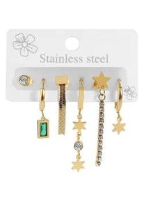 Adelia&acute;s Paar Ohrh&auml;nger ADELIA ́S "Damen Ohrringe &ndash; Ohrstecker aus Edelstahl", Damen, Gr. Damen, Edelstahl, gold, Ohrringe, Ideal als Geschenk &ndash; dezent und elegant