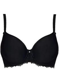 T-Shirt-BH Viania "Spacer B&uuml;gel BH Leni", Damen, Gr. 90, Cup E, schwarz, Stoff, Obermaterial: 46% Polyamid PA. 45% Polyester PES. 9% Elasthan EL., BHs T-Shirt-BH