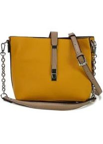 Schultertasche Harpa "MISCHA", Herren, Gr. B/H/T: 12cm x 18cm x 29cm, gelb, Polyurethan (PU), mehrfarbig, Taschen Schultertasche, mit wechselbaren Schultergurten