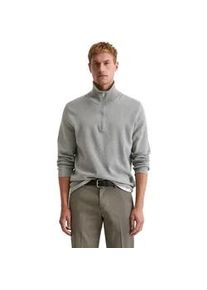 Marc O'Polo Troyer MARC O'POLO "aus reiner Bio-Baumwolle", Herren, Gr. M, cloudy grau melange, Obermaterial: 100% Baumwolle, unifarben, Pullover Troyer