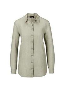 Langarmbluse GOLDNER "Bequeme Damen Businessbluse", Damen, Gr. 44, gr&uuml;n (baummoos), Obermaterial: 100% Leinen LI., normal, Sonstiges, Blusen, Ohne