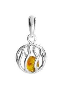 Kettenanh&auml;nger OSTSEE-SCHMUCK "- Sinja - Silber 925/000 - Bernstein" Gr. 21, silber (silber 925, silberfarben, wei&szlig;), Schmuckanh&auml;nger, Damen, Silber 925 (Sterlingsilber), Kettenanh&auml;nger