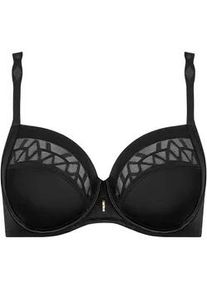 B&uuml;gel-BH LISCA "B&uuml;gel BH Opal", Damen, Gr. 100, Cup E, schwarz, T&uuml;ll, Obermaterial: 83% Polyamid PA. 17% Elasthan EL., BHs B&uuml;gel-BH