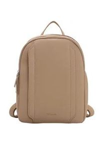 Rucksack Tamaris "Rucksack TAS Kimi", Damen, Gr. B/H/T: 26cm x 31cm x 13cm, grau (taupe 900), Obermaterial: 60% Polyurethan PU. 40% Polyester PES., Rucks&auml;cke Rucksack