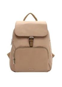 Rucksack Tamaris "Rucksack TAS Khiria", Damen, Gr. B/H/T: 26cm x 28cm x 9cm, gelb (sahara 920), Polyester, Rucks&auml;cke Rucksack
