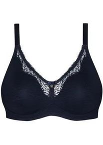 B&uuml;gelloser BH SuSa "BH ohne B&uuml;gel Capri", Damen, Gr. 85, Cup D, blau (twilight), Obermaterial: 82% Polyamid PA. 18% Elasthan EL., BHs