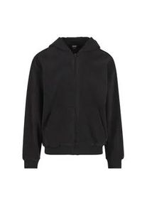 Kapuzenpullover Urban Classics "Urban Classics Jaquard Velvet Zip-Hoody", Herren, Gr. XL, schwarz, 100% Polyester, mehrfarbig, normal, ohne Ausschnitt, Pullover Kapuzenpullover