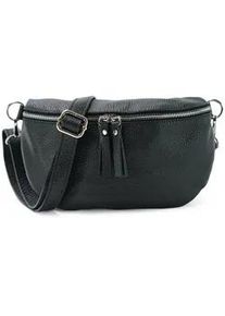 Schultertasche Harpa "PIPER", Damen, Gr. B/H/T: 7cm x 16,5cm x 27cm, schwarz, Leder, unifarben, Taschen Schultertasche, Mit mehreren F&auml;chern
