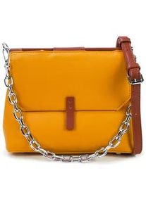 Schultertasche Harpa "KOA", Damen, Gr. B/H/T: 10cm x 17cm x 25cm, gelb, Polyurethan (PU), unifarben, Taschen Schultertasche, mit unterteiltem Hauptfach