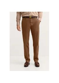 Chinohose Bugatti "Tapered Fit", Herren, Gr. 36, L&auml;nge 34, 650, messing, 98% Baumwolle, 2% Elasthan, unifarben, gerade, unten schmal, Hosen Chinohose, aus Baumwoll-Stretch