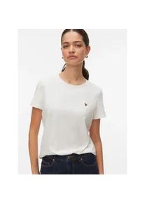 V&eacute;ro Moda Kurzarmshirt VERO MODA "VMVIVA S/S O-NECK T-SHIRT JRS BTQ GA", Damen, Gr. S, snow wei&szlig; print:gold foil heart, Jersey, Obermaterial: 100% Baumwolle, bedruckt, regular fit normal, Rundhals, Shirts