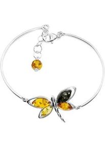 Armreif OSTSEE-SCHMUCK "- Schmetterling - Silber 925/000 - Bernstein" Gr. 17, silber (silber 925, silberfarben, wei&szlig;), Armb&auml;nder, Damen, Silber 925 (Sterlingsilber), Armreif