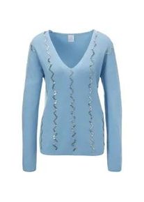 Madeleine Mode Longpullover MADELEINE "Pullover Oversize-Pullover mit aufw&auml;ndiger Dekoration", Damen, Gr. 36/38, braun (caramel), Obermaterial: 90% Schurwolle WV. 10% Kaschmir WS., Modern, Pullover Longpullover