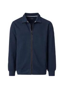 Sweatjacke Casamoda "Casamoda Sweatjacke uni", Herren, Gr. XL, blau, 90% Baumwolle, 10% Polyester, Sweatjacken Sweatjacke