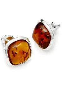 Paar Ohrstecker OSTSEE-SCHMUCK "- Classic 12 x 12 mm - Silber 925/000 - Bernstein" Gr. 12, silber (silber 925, silberfarben, wei&szlig;), Ohrringe, Damen, Silber 925 (Sterlingsilber)