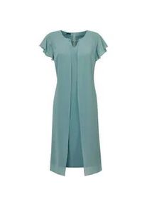 Abendkleid GOLDNER "Kleid", Damen, Gr. 46, N-Gr, gr&uuml;n (thymian), Obermaterial: 96% Polyester PES. 4% Elasthan EL., festlich, figurumspielend, Halbarm, Kleider Abendkleid, Chiffon