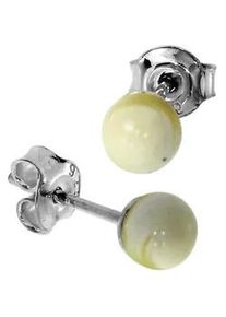 Paar Ohrstecker OSTSEE-SCHMUCK "- Classic - Silber 925/000 - Bernstein" Gr. 5, silber (silber 925, silberfarben, wei&szlig;), Ohrringe, Damen, Silber 925 (Sterlingsilber)