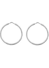 Paar Creolen Firetti "Schmuck Geschenk Silber 925 Ohrschmuck Ohrringe gedrehte Optik" Gr. 25, silberfarben, Ohrringe, Damen, 25, Silber 925 (Sterlingsilber)