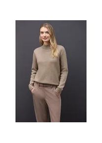 Rollkragenpullover Street One, Damen, Gr. 36, mocha glow meliert, Strick, Obermaterial: 37% Polyacryl, 29% Baumwolle, 29% Polyester, 5% Nylon, meliert, regular fit normal, ohne Ausschnitt, Rippb&uuml;ndchen, Pullover Rollkragenpullover, mit Rippb&uuml;ndchen