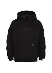 Kapuzensweatshirt DROPSIZE "Dropsize WAVY SEAM HOODIE", Herren, Gr. L, schwarz, 70% Baumwolle, 30% Polyester, Sweatshirts